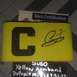 Autographed captains armband signed by Suso of Sevilla F.C.